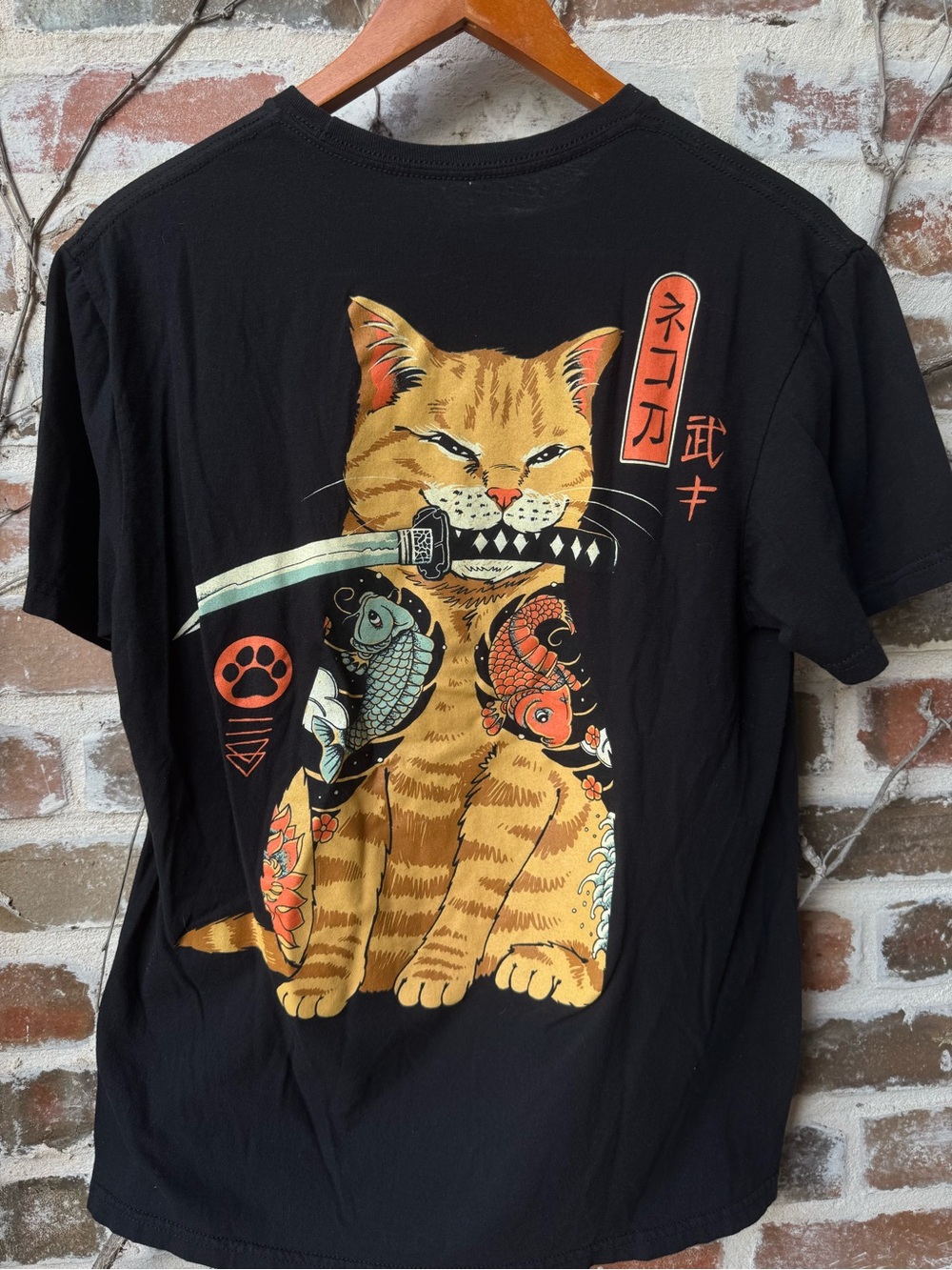 Threadless Catana Samurai Cat Tee Vincent Trinidad